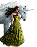 fantasy woman and unicorn nataliplus - 無料png