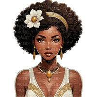 afro woman art deco vintage - nemokama png