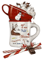 Weihnachten, Tassen, Süßes - ücretsiz png