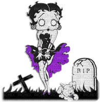 soave betty boop gothic halloween cemetery - png grátis