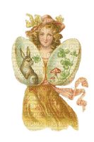 Ostern, Osterei, Hase, Klee, Vintage - zdarma png