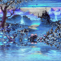 soave background animated forest water surreal - Besplatni animirani GIF