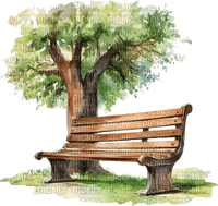drzewo+ławeczka - png gratis