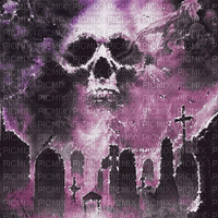 soave background animated gothic skull purple - Free animated GIF