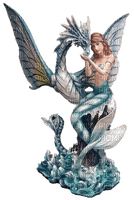 mermaid and dragon - png gratuito
