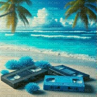 Seaside and VHS Tapes - png ฟรี