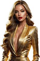 Mujer - Fiesta - Oro - Rubicat - png gratis