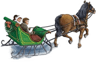 Sleigh Horse People Winter - Bogusia - PNG gratuit