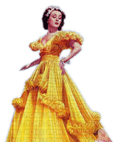 Rena Vintage Woman yellow gelb - δωρεάν png