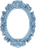 blue oval frame - Free PNG