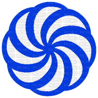 blue white spiral mandala - Free PNG