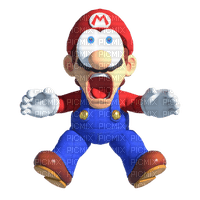 Shocked Mario - png ฟรี