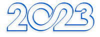 2023 text blue - PNG gratuit