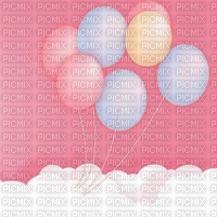 Fond rose nuage cloud pink background balloon bg