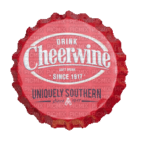 Cheerwine bottle cap spinning - 無料のアニメーション GIF
