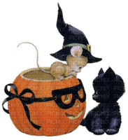 Halloween, Kürbis, Maus, Katze - 免费PNG
