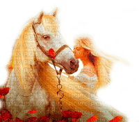 Y.A.M._Vintage, lady, horse - 無料png