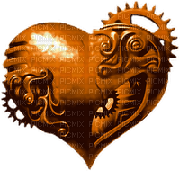 Steampunk.Heart.Brown - kostenlos png