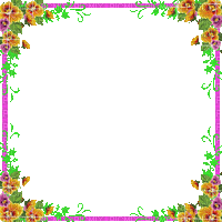gif cadre frame floral maga - Gratis animeret GIF