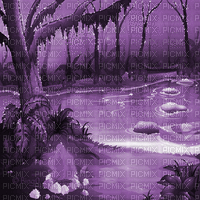 Y.A.M._Cartoons Landscape background purple - Безплатен анимиран GIF