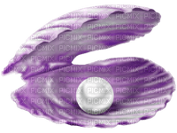 Seashell.Pearls.Purple.White - бесплатно png