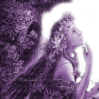 Y.A.M._Fantasy girl Josephine Wall purple - 無料png