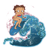 betty boop summer surfing - Free PNG