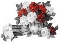 soave deco vintage flowers rose book red black - PNG gratuit
