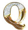 Gold Q - Free animated GIF