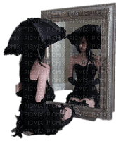 femme reflet miroir. - gratis png