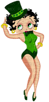 MMarcia gif Betty Boop ST Patrick's - PNG gratuit