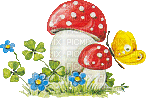 champignons - GIF animate gratis
