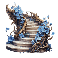 staircase deco flowers rox - 無料png