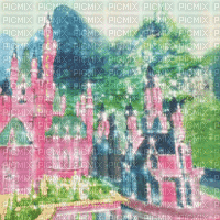 Pink Castle Background - Free animated GIF