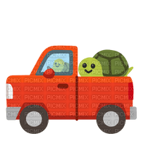 Truck with turtles emoji - Free PNG