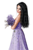 Frau mit Lavendel - PNG gratuit