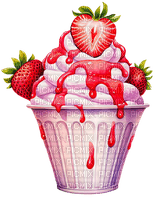 strawberry ice cream Bb2 - nemokama png