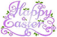 happy easter text quote glitter animation deco - Darmowy animowany GIF