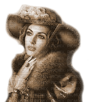 Y.A.M._Vintage Lady woman hat  Sepia - Free PNG