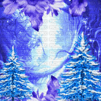non attribé  / Bg..winter.snow.fir.blue.idca - GIF animado gratis