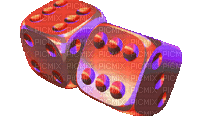 dice cube roulette würfel deco tube game cubes spiel red  jeu anime gif animated animation - GIF animé gratuit