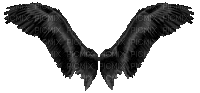 wings flügel coulisses wing black angel ange engel  deco heaven gif  anime animated animation  tube - Бесплатный анимированный гифка