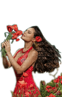 Rena Poppy Woman Mohnblumen Frau - bezmaksas png