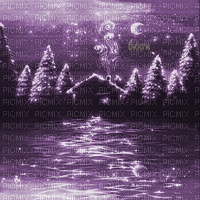 Y.A.M._Winter New year background purple - Besplatni animirani GIF