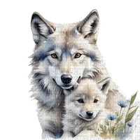 loly33 loup aquarelle - Free PNG