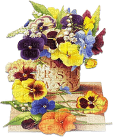 soave deco vintage flowers vase table spring - Free PNG