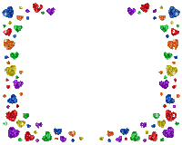my glitter rainbow heart frame - Ingyenes animált GIF