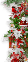 Christmas.Deco.Border.Green.Red.White - ücretsiz png