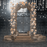 dolceluna animated spring background flowers arch - Free animated GIF