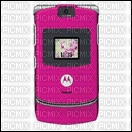 Pink flip phone gif - Gratis animerad GIF